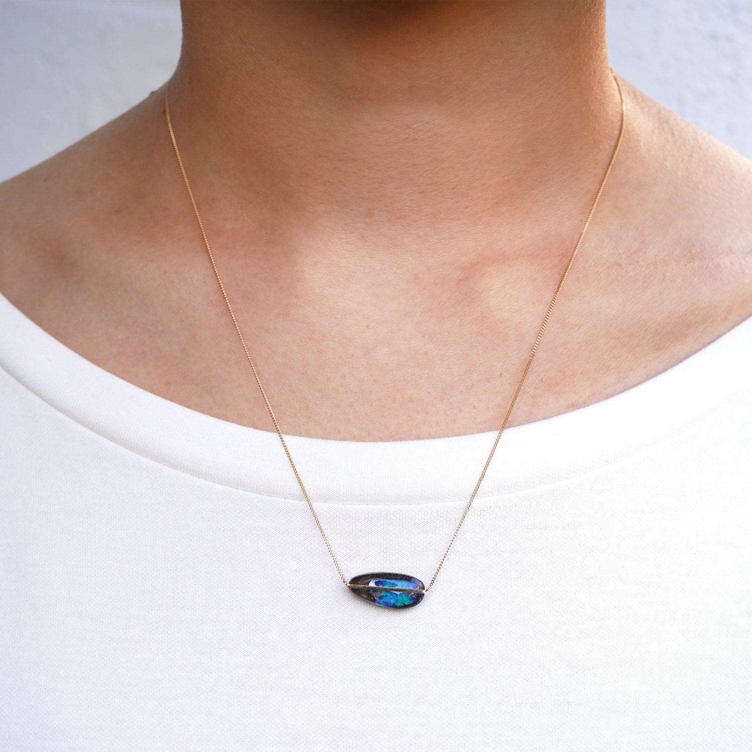 BAND NECKLACE BOUDER OPAL #3757
