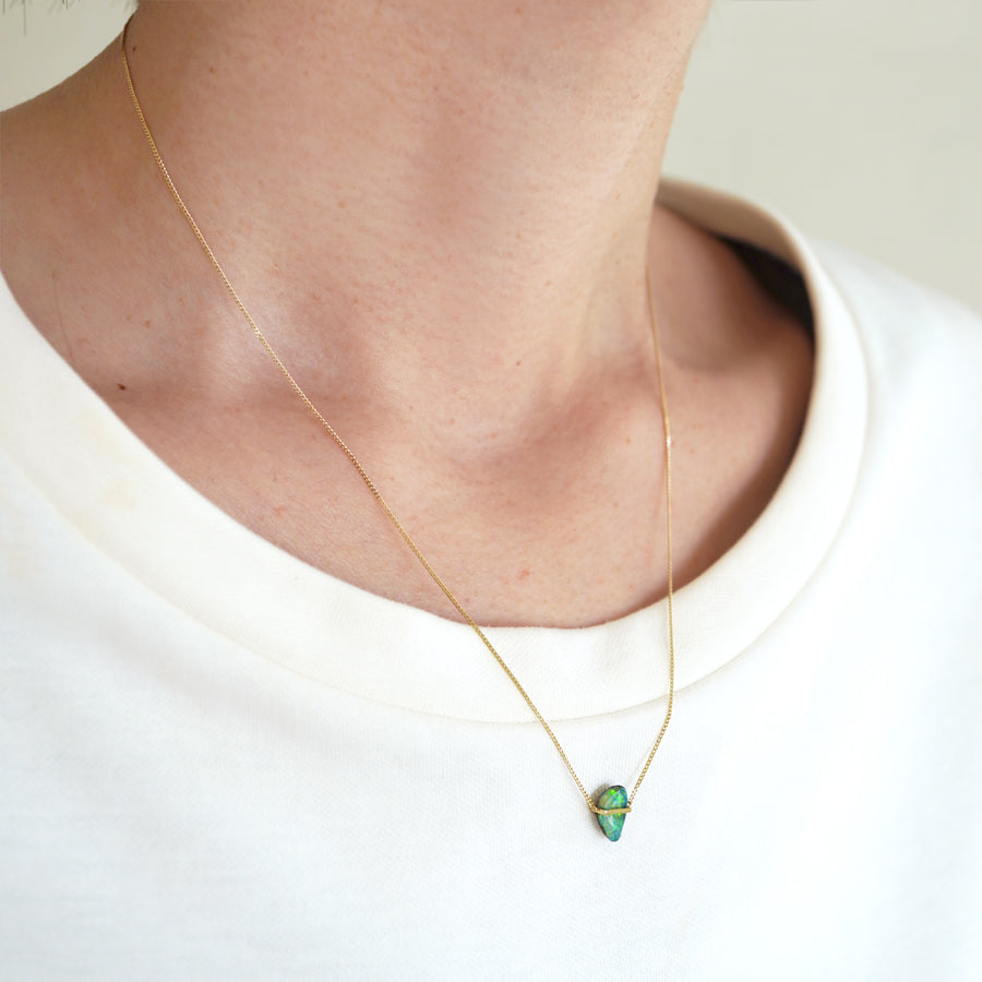BAND NECKLACE BOULDER OPAL #3074
