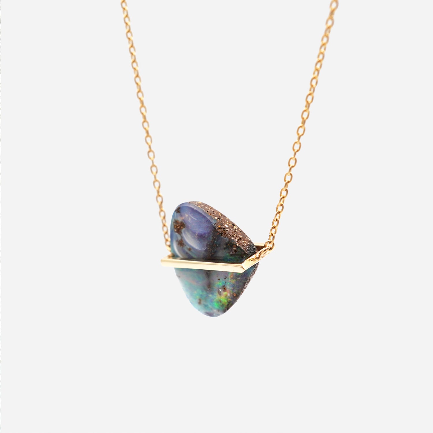 BAND NECKLACE BOULDER OPAL #3213