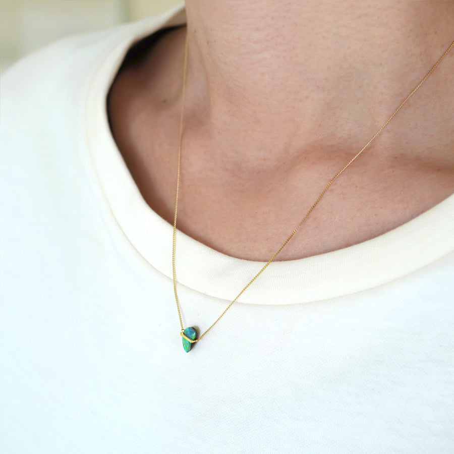 BAND NECKLACE BOULDER OPAL #3074