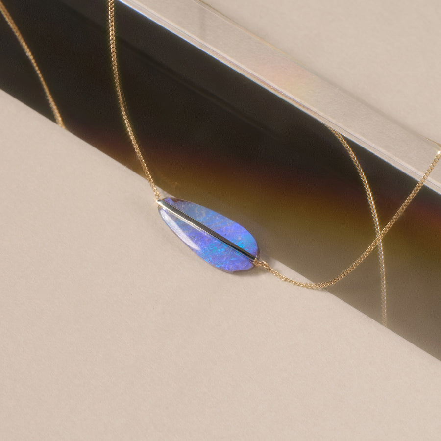 BAND NECKLACE BOULDER OPAL #3960