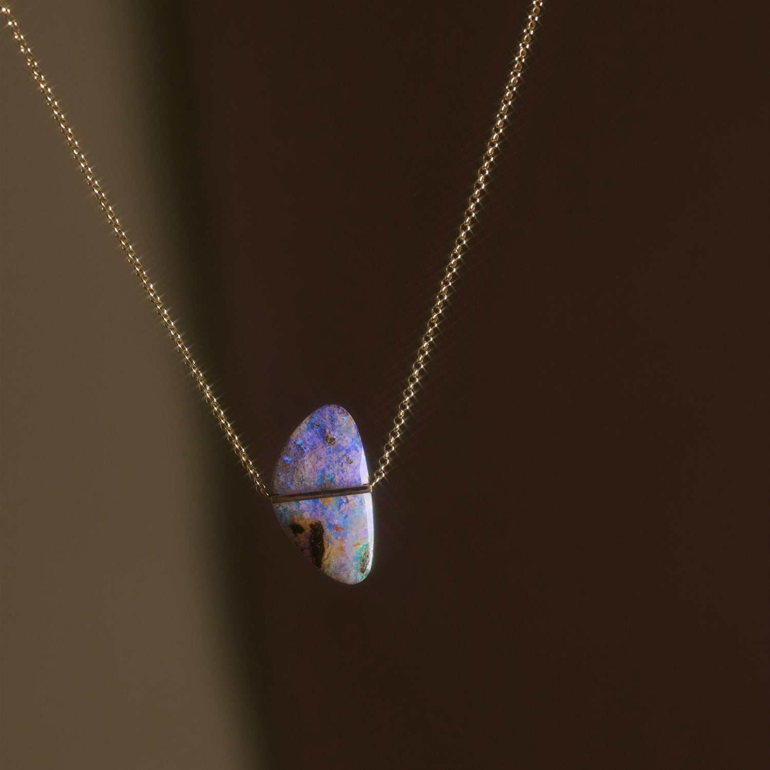 BAND NECKLACE BOULDER OPAL #4002