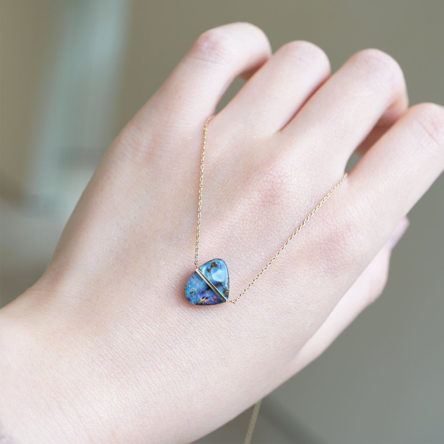 BAND NECKLACE BOULDER OPAL #3213