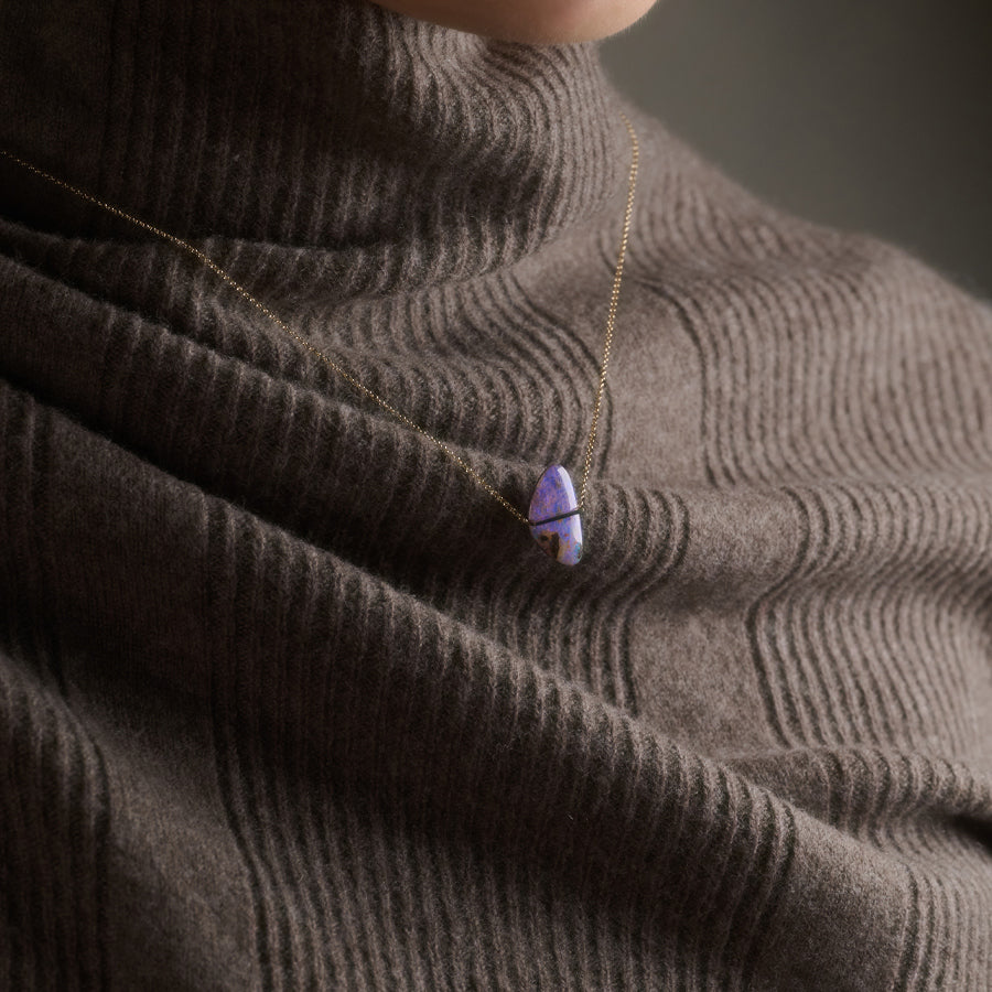 BAND NECKLACE BOULDER OPAL #4002