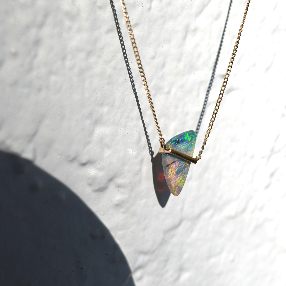 BAND NECKLACE BOULDER OPAL #4164