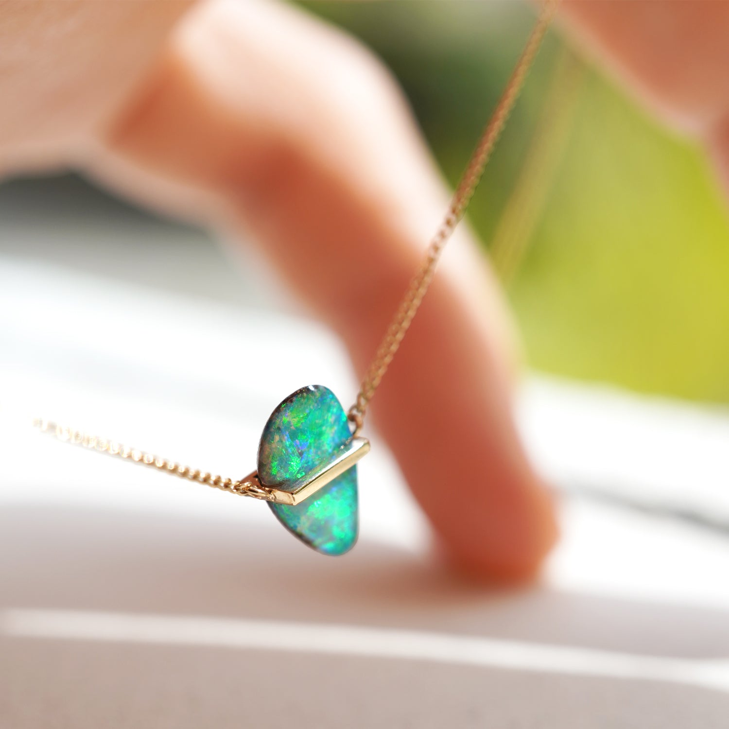 BAND NECKLACE BOULDER OPAL #3074