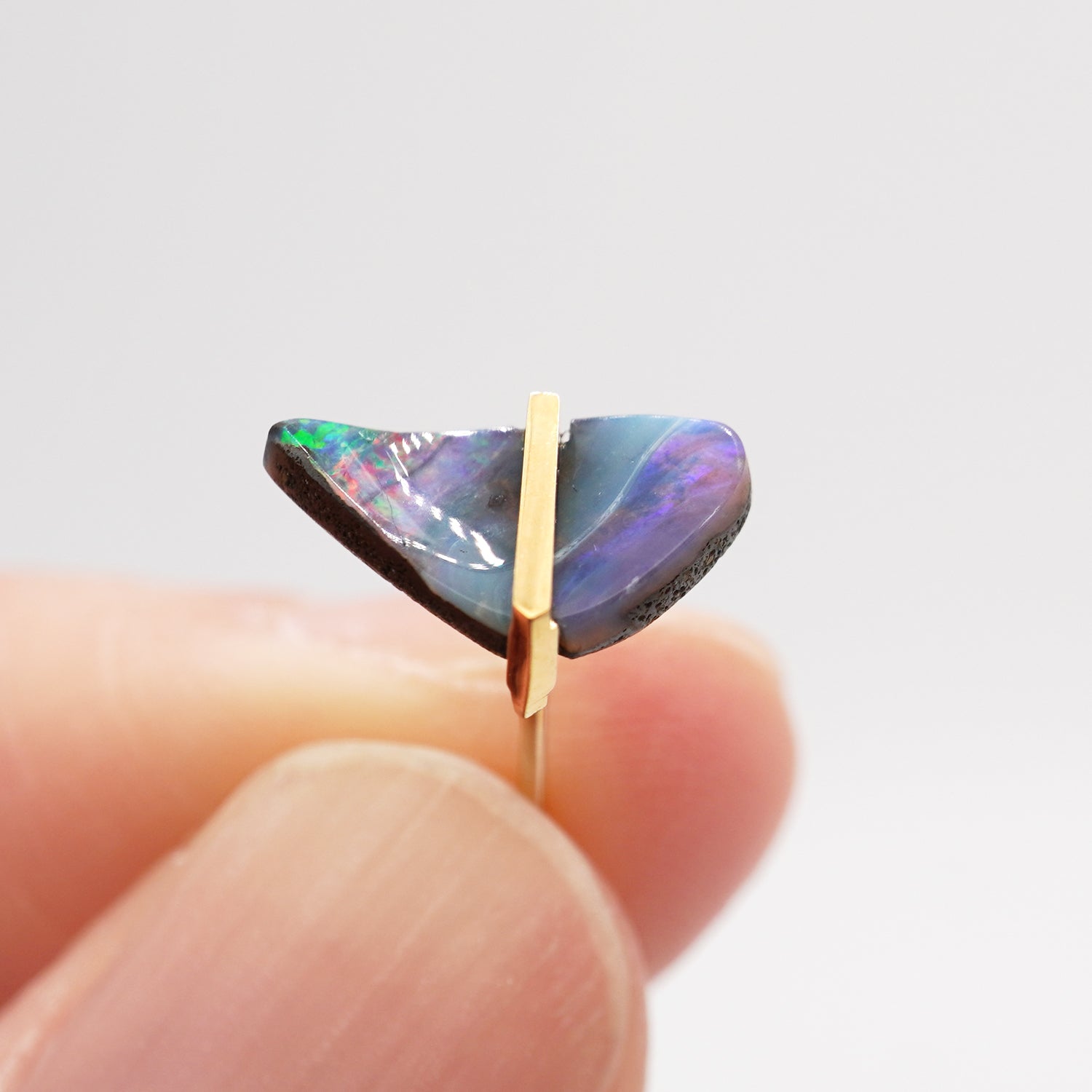 BAND SINGLE EARRING BOULDER OPAL #3325