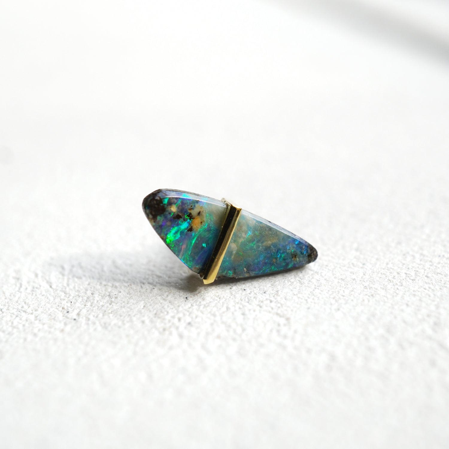 BAND SINGLE EARRING BOULDER OPAL #3363