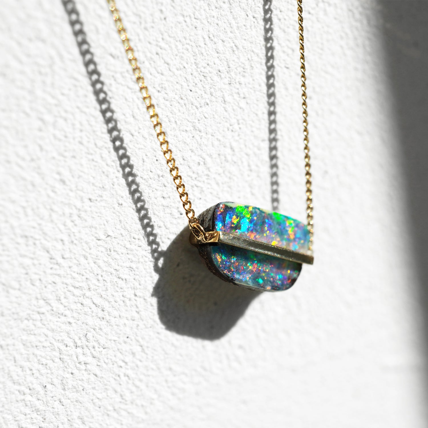 BAND NECKLACE BOULDER OPAL #3075