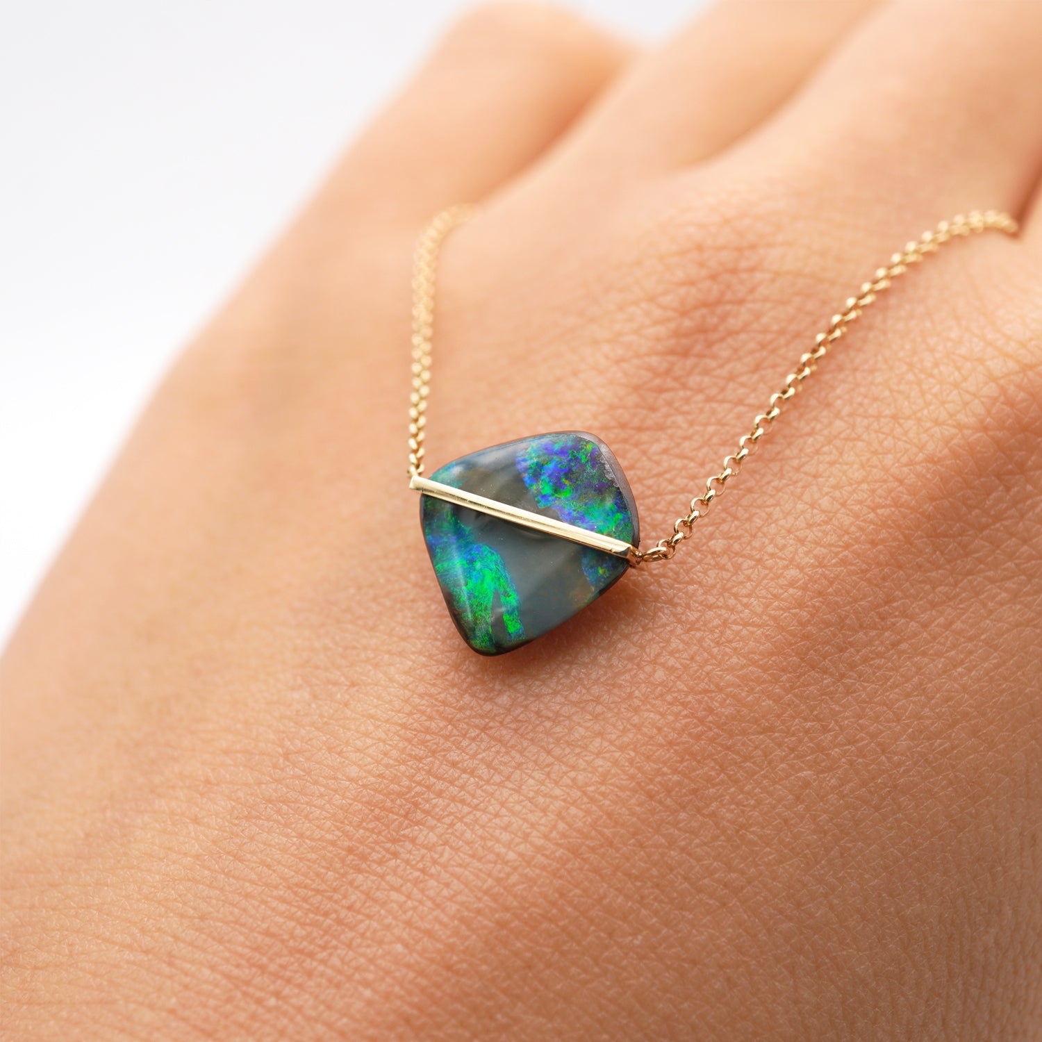 BAND NECKLACE BOULDER OPAL #3744