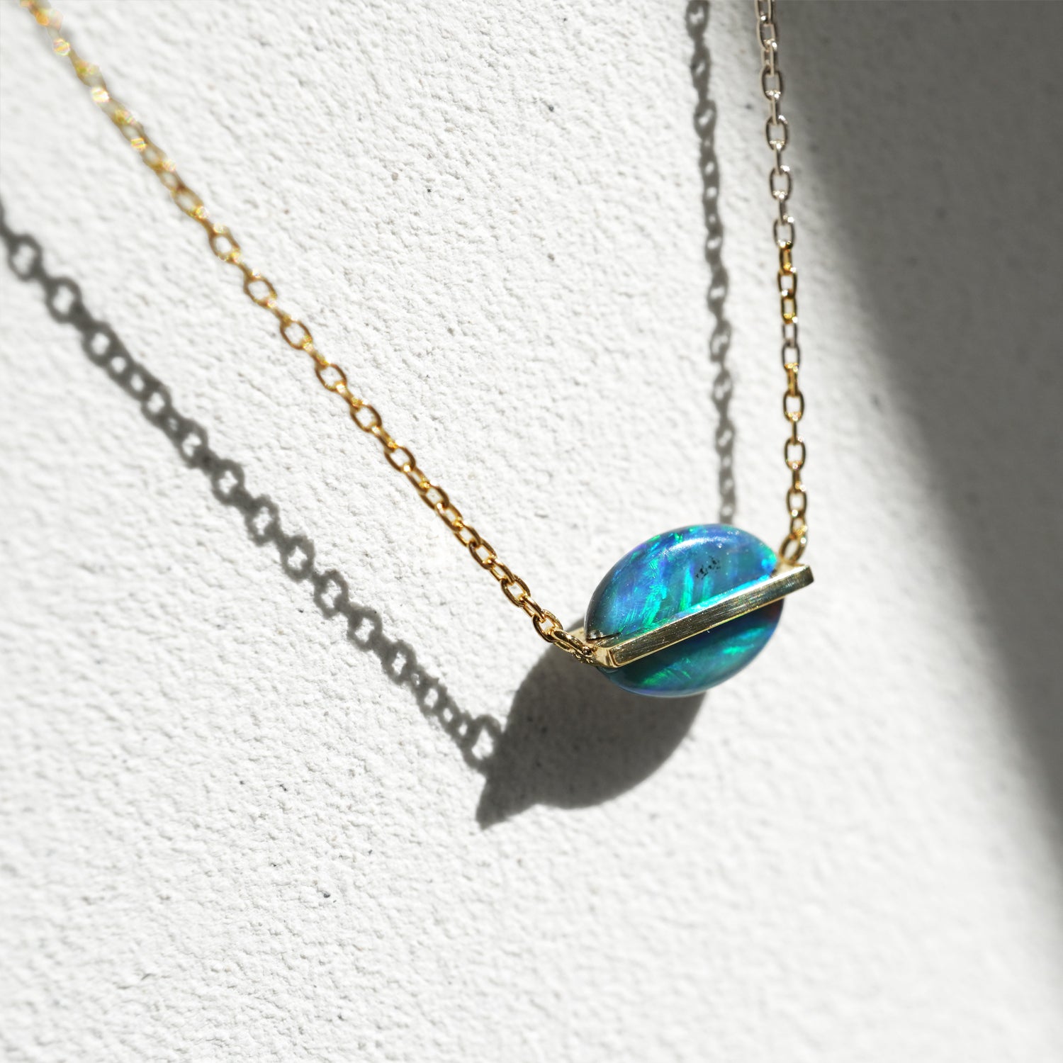 BAND NECKLACE BLACK OPAL #3211