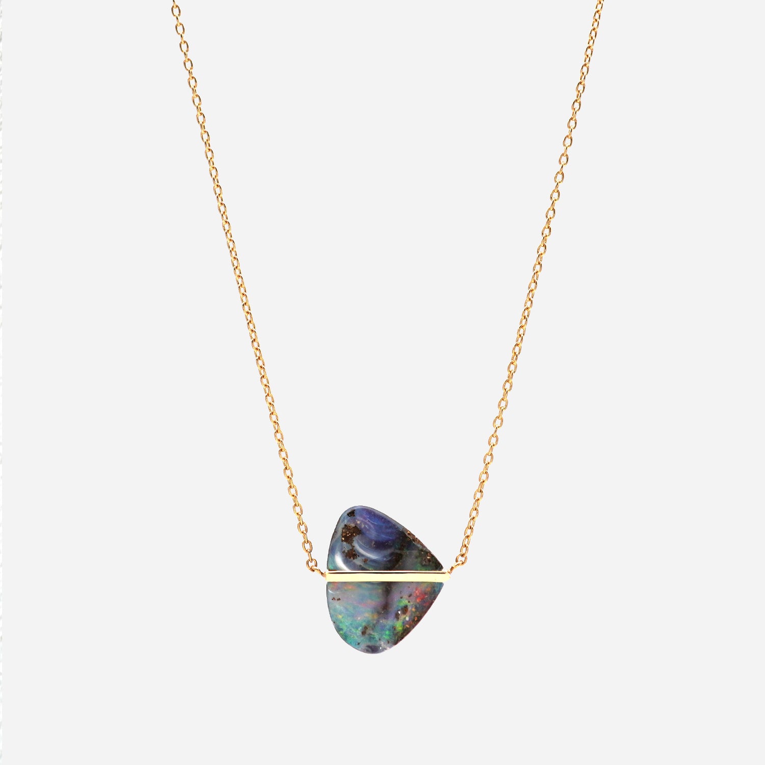 BAND NECKLACE BOULDER OPAL #3213