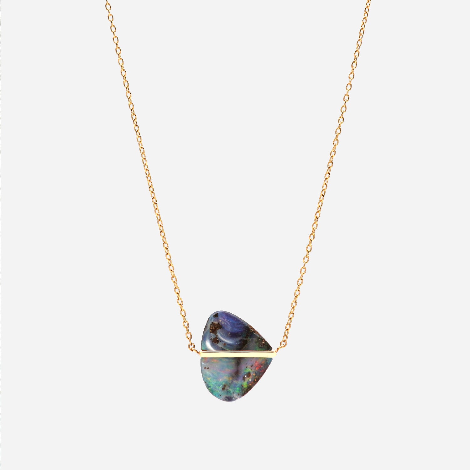 BAND NECKLACE BOULDER OPAL #3213