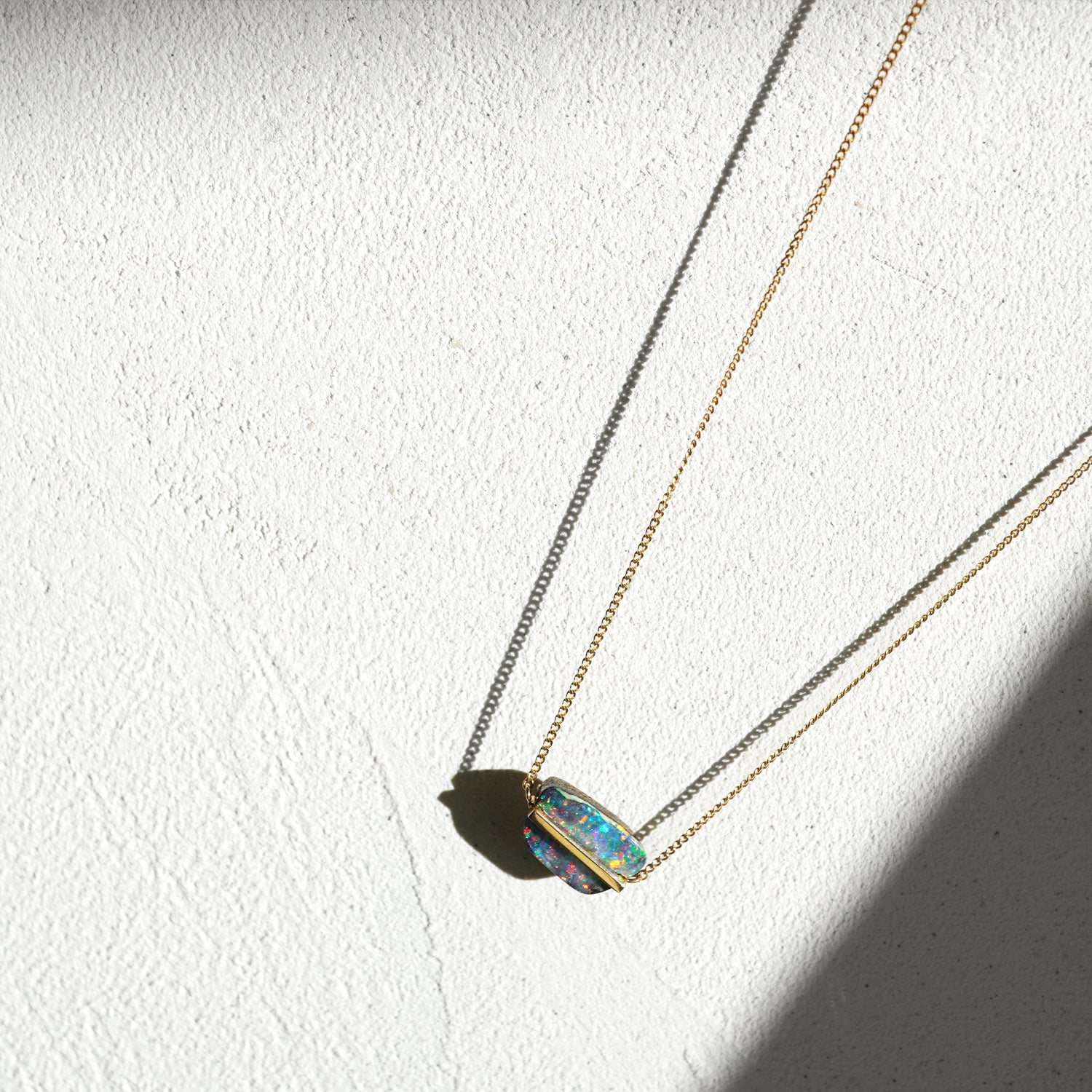 BAND NECKLACE BOULDER OPAL #3075