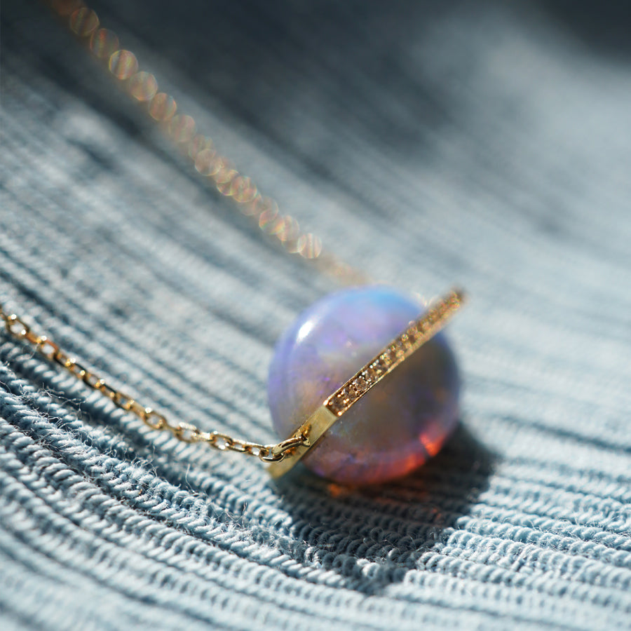 BAND NECKLACE BLACK OPAL #3354