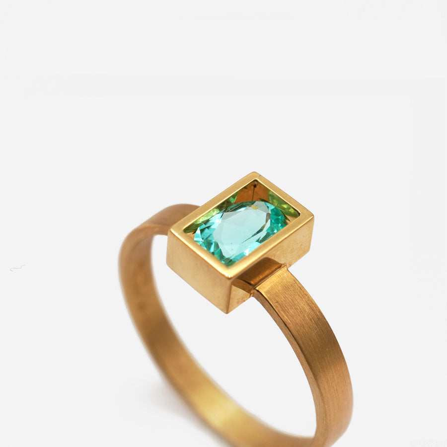 POSITION RING PARAIBA TOURMALINE 0.43ct #3304