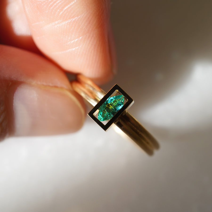 POSITION RING PARAIBA TOURMALINE #3708