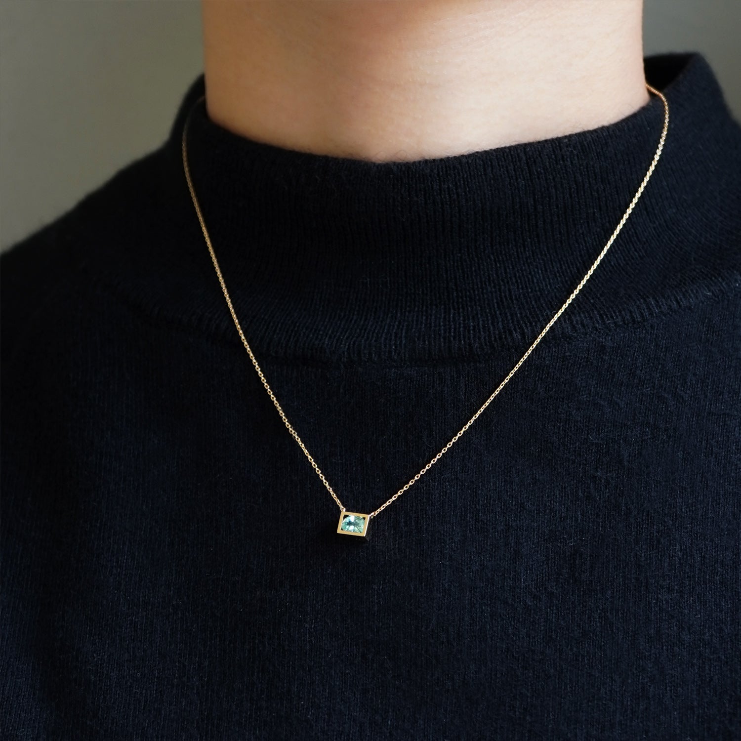 POSITION NECKLACE PARAIBA TOURMALINE0.34ct #4055