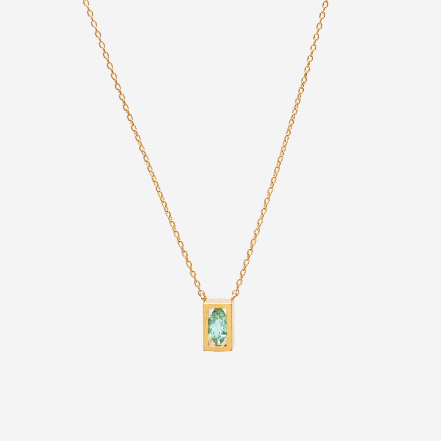 POSITION NECKLACE PARAIBA TOURMALINE0.12ct #4056