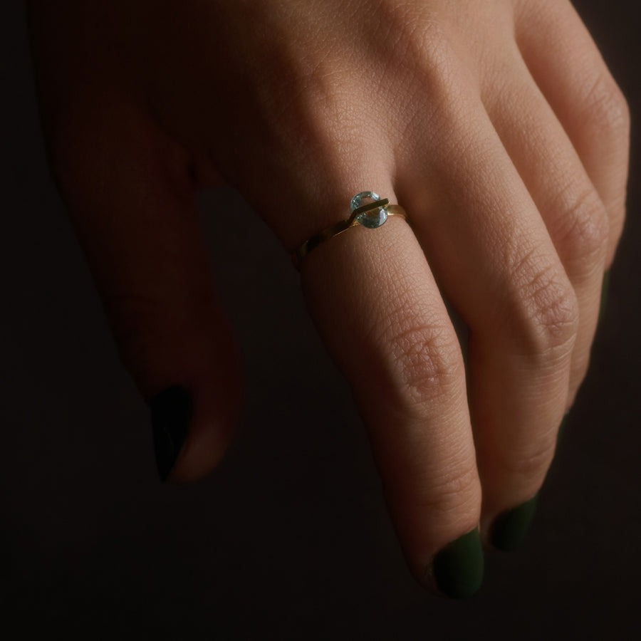 BAND RING PARAIBA TOURMALINE#3908