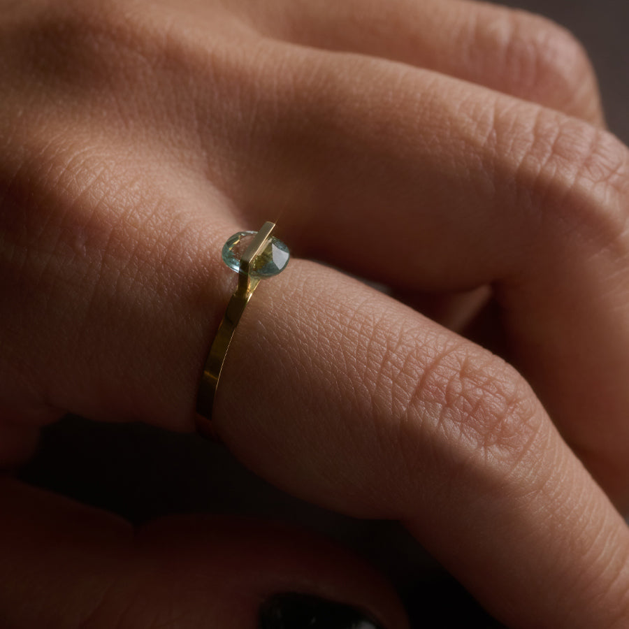 BAND RING PARAIBA TOURMALINE#3908