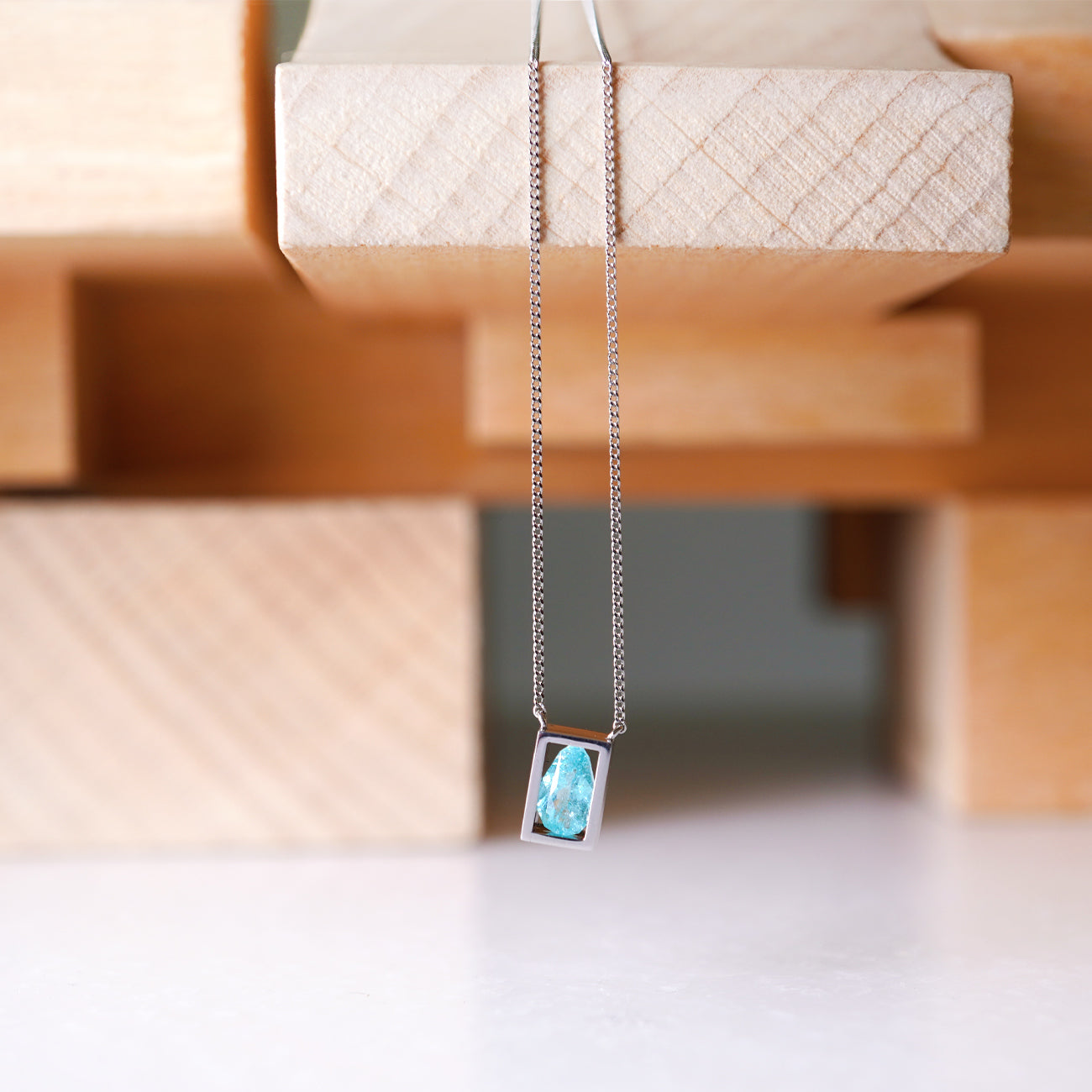 POSITION NECKLACE PARAIBA TOURMALINE0.26ct #4057