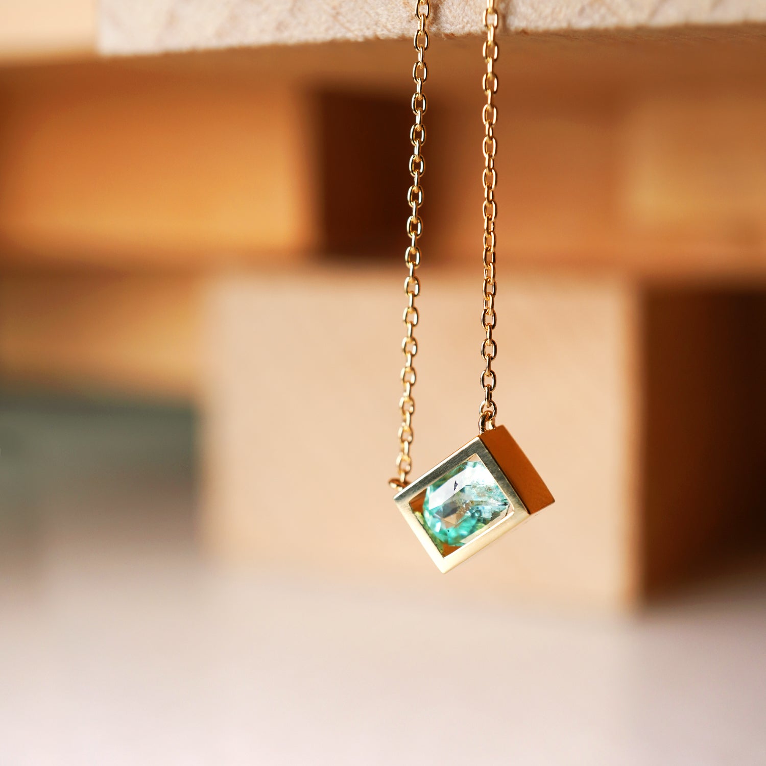 POSITION NECKLACE PARAIBA TOURMALINE0.34ct #4055