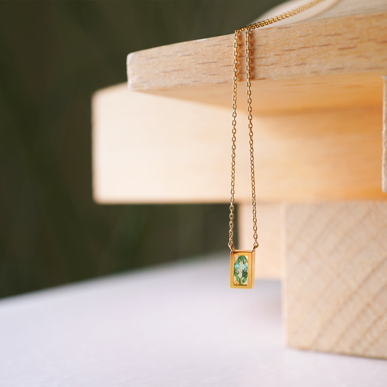 POSITION NECKLACE PARAIBA TOURMALINE0.12ct #4056