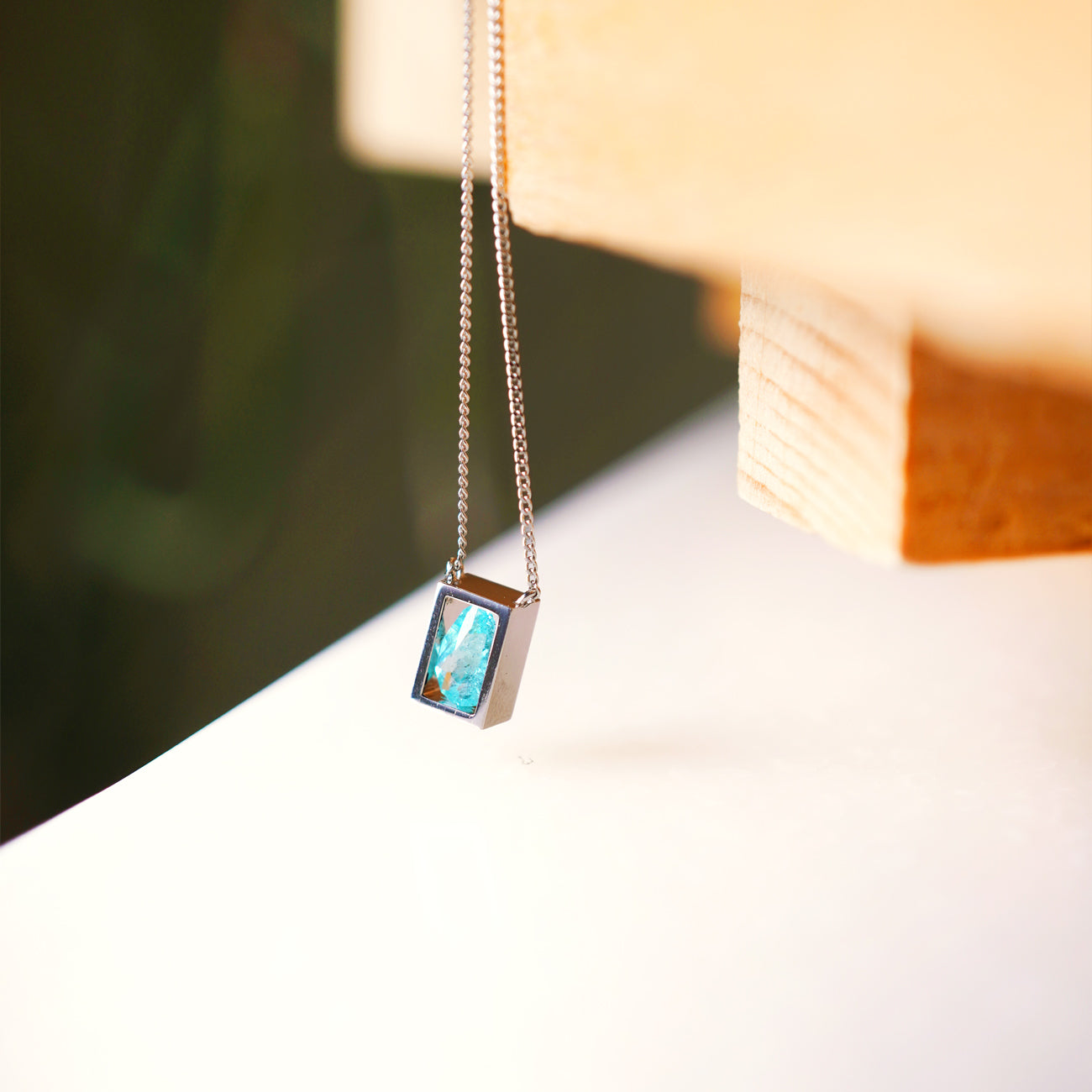 POSITION NECKLACE PARAIBA TOURMALINE0.26ct #4057