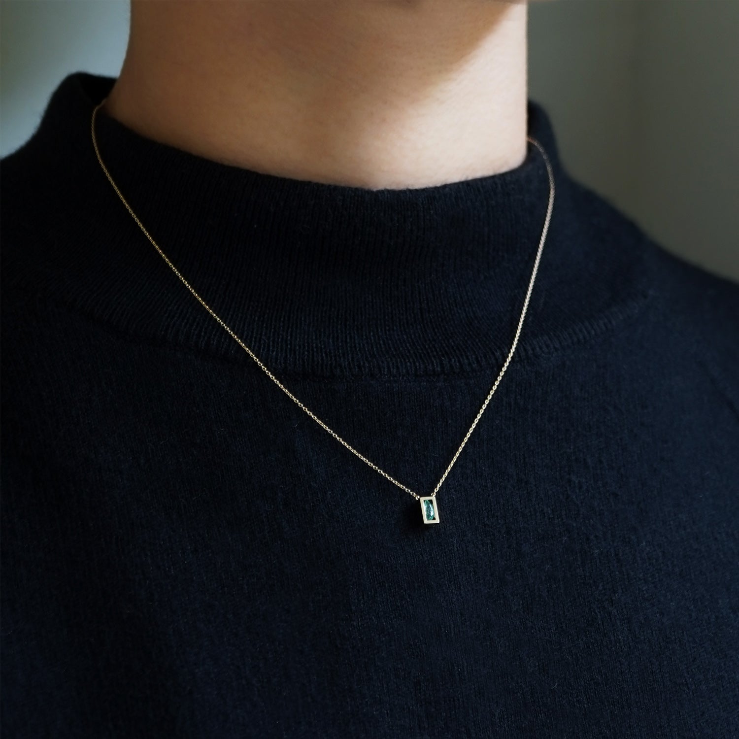 POSITION NECKLACE PARAIBA TOURMALINE0.12ct #4056