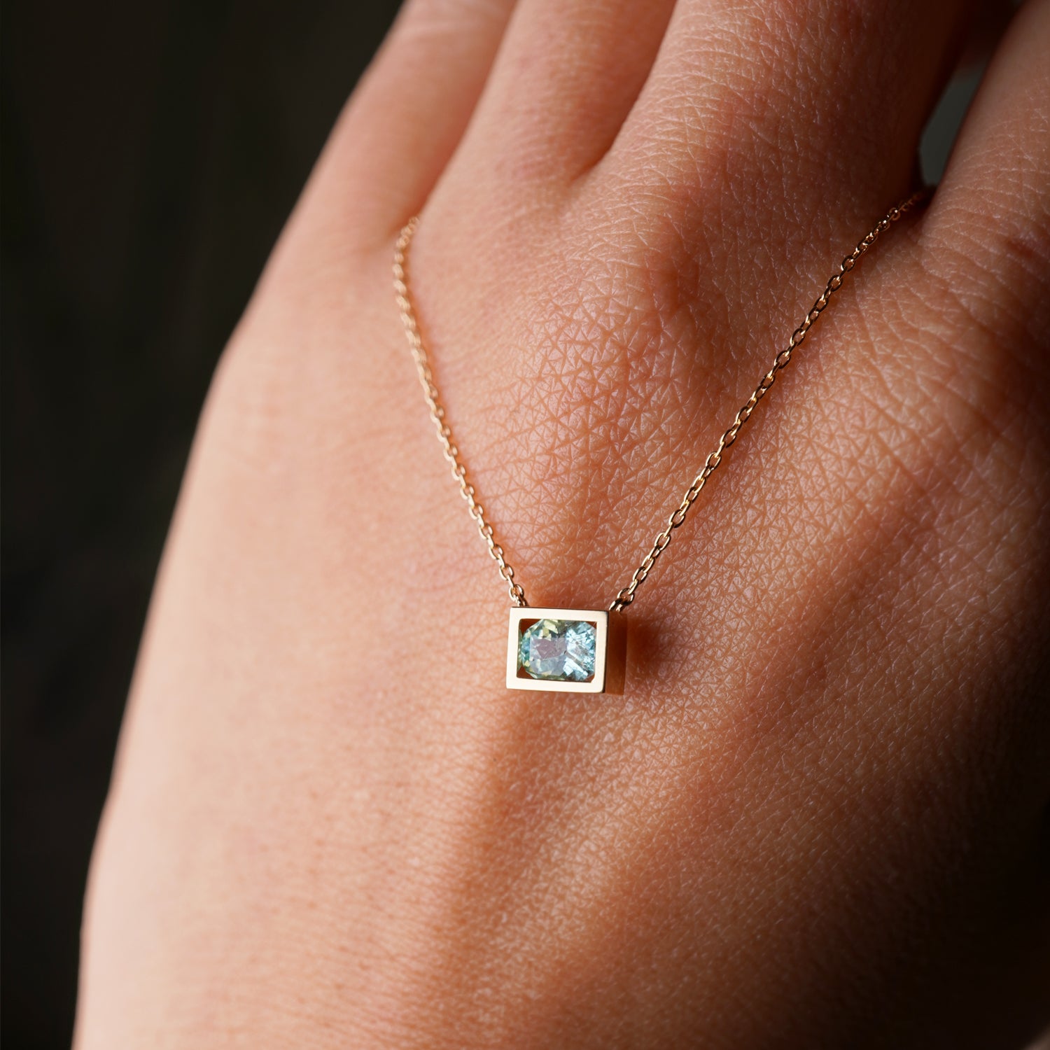 POSITION NECKLACE PARAIBA TOURMALINE0.34ct #4055