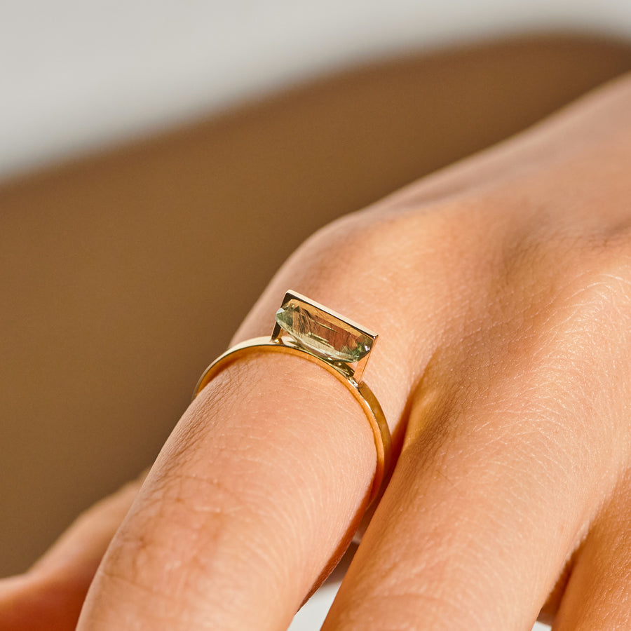 BAND RING RUTIL PERIDOT#3914