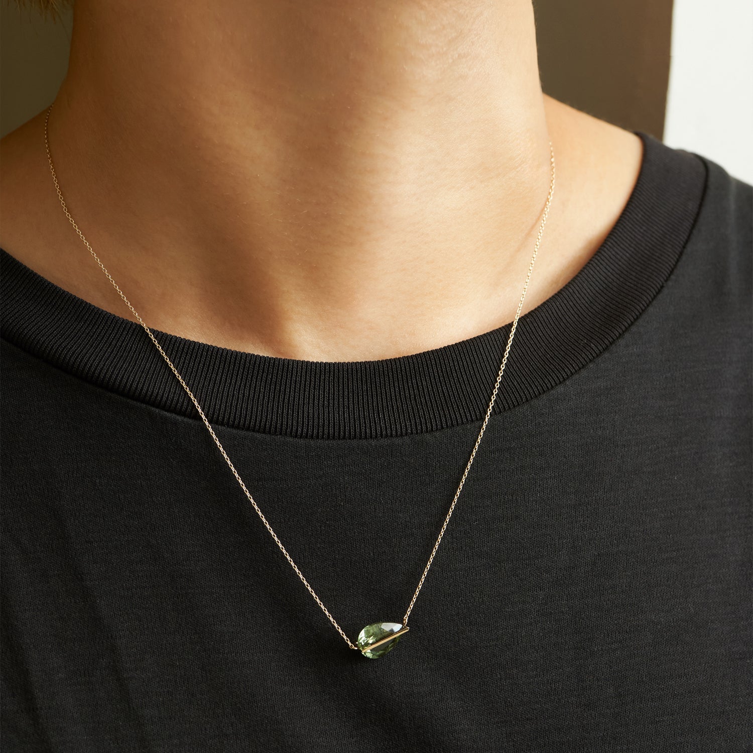 BAND NECKLACE RUTIL PERIDOT#3923