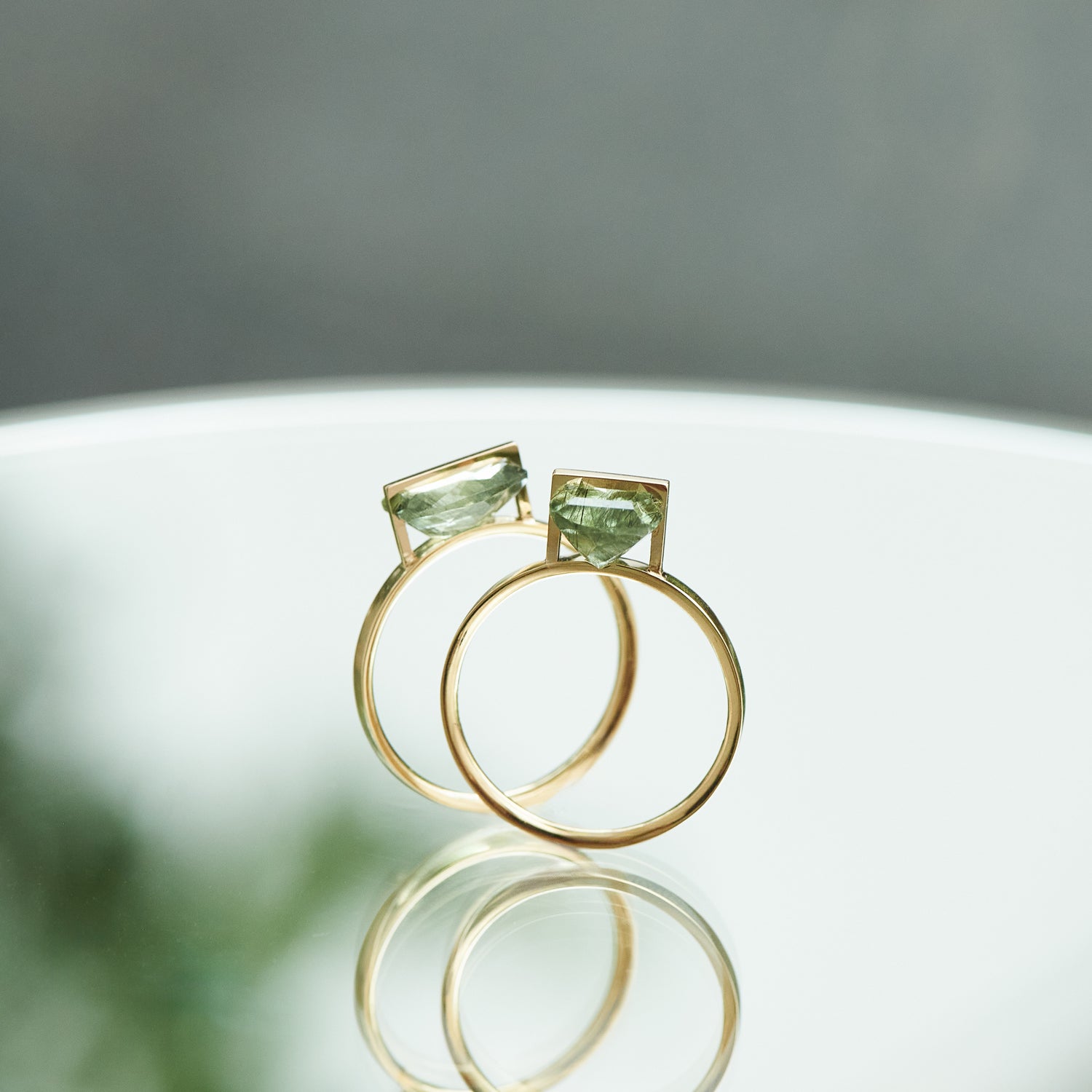 BAND RING RUTIL PERIDOT#3917