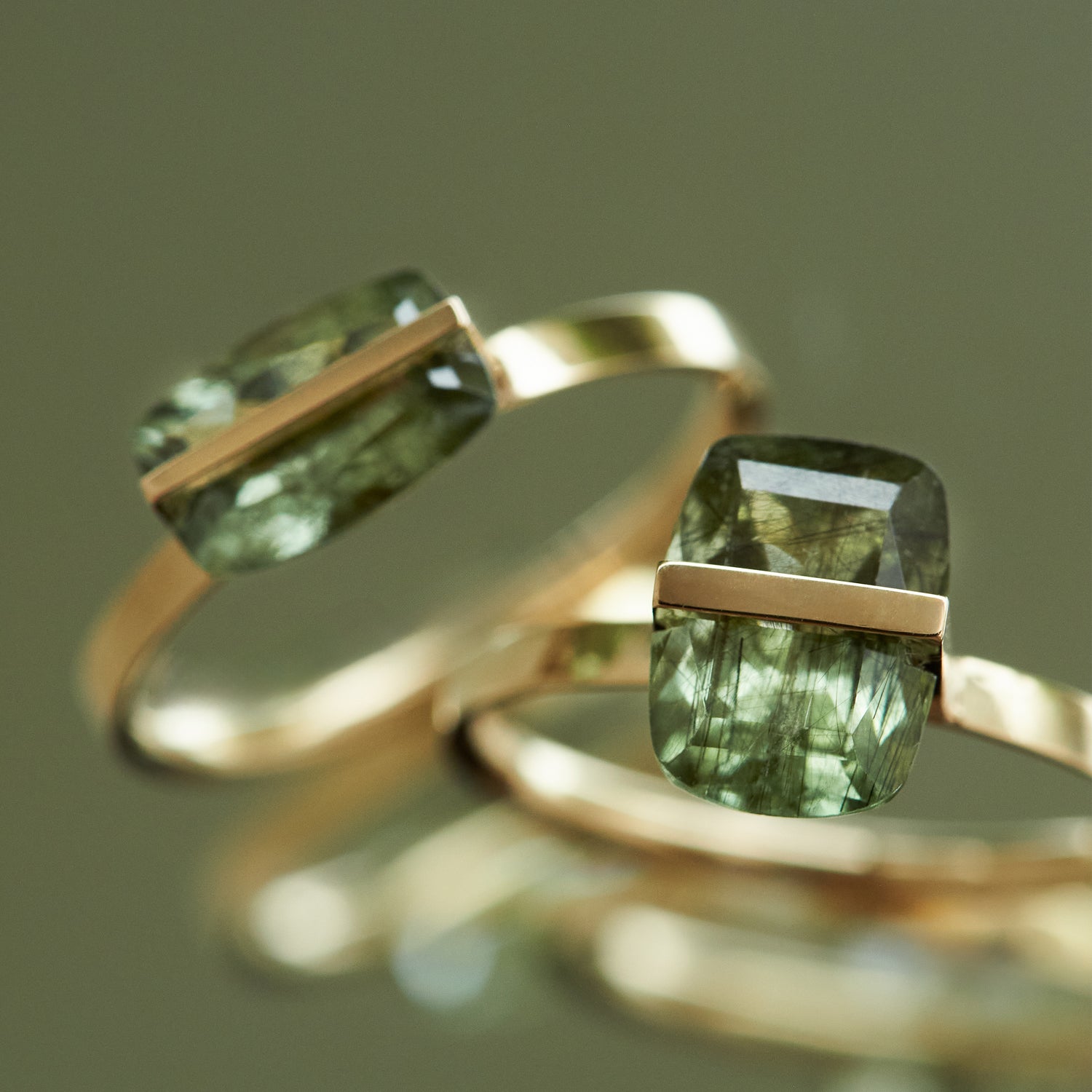 BAND RING RUTIL PERIDOT#3917
