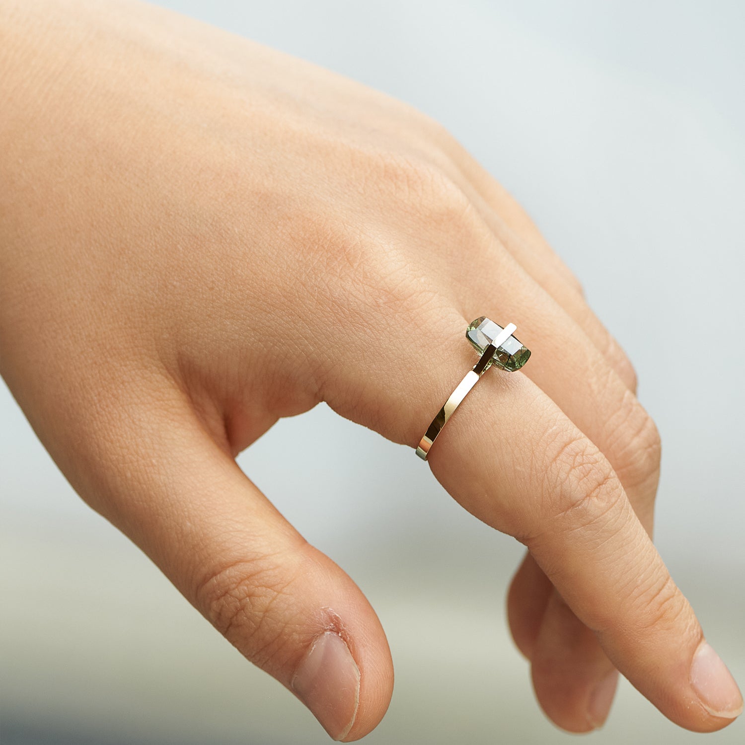 BAND RING RUTIL PERIDOT#3917