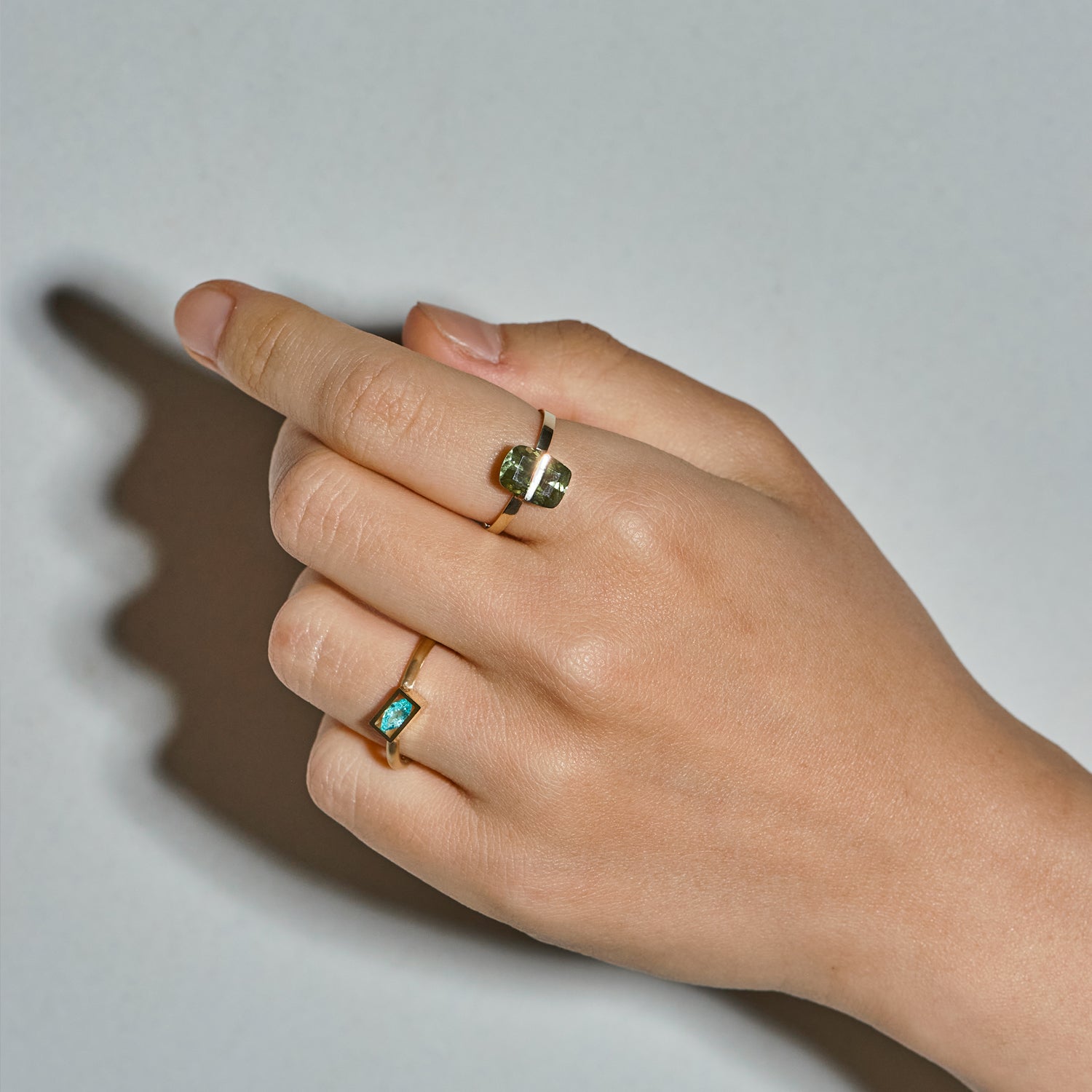 BAND RING RUTIL PERIDOT#3917