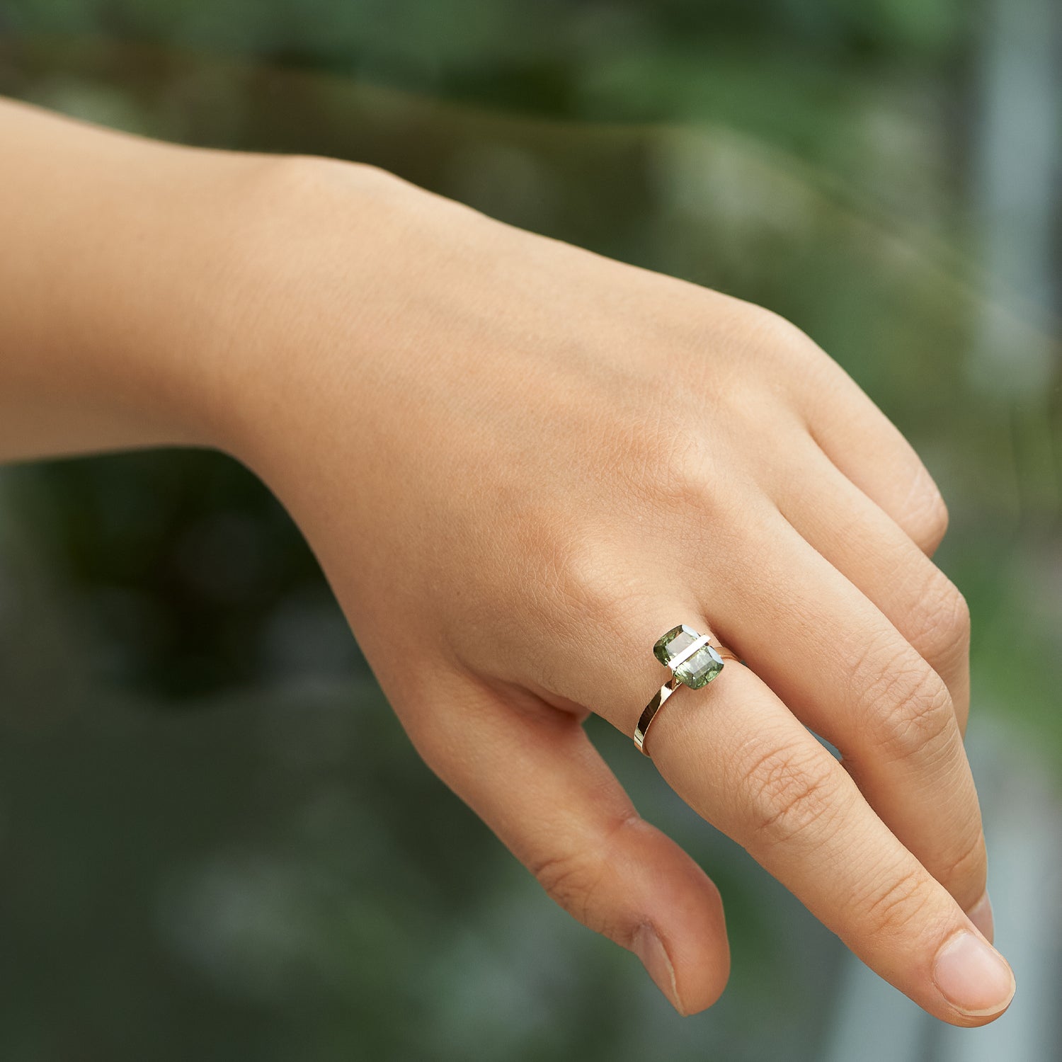 BAND RING RUTIL PERIDOT#3917