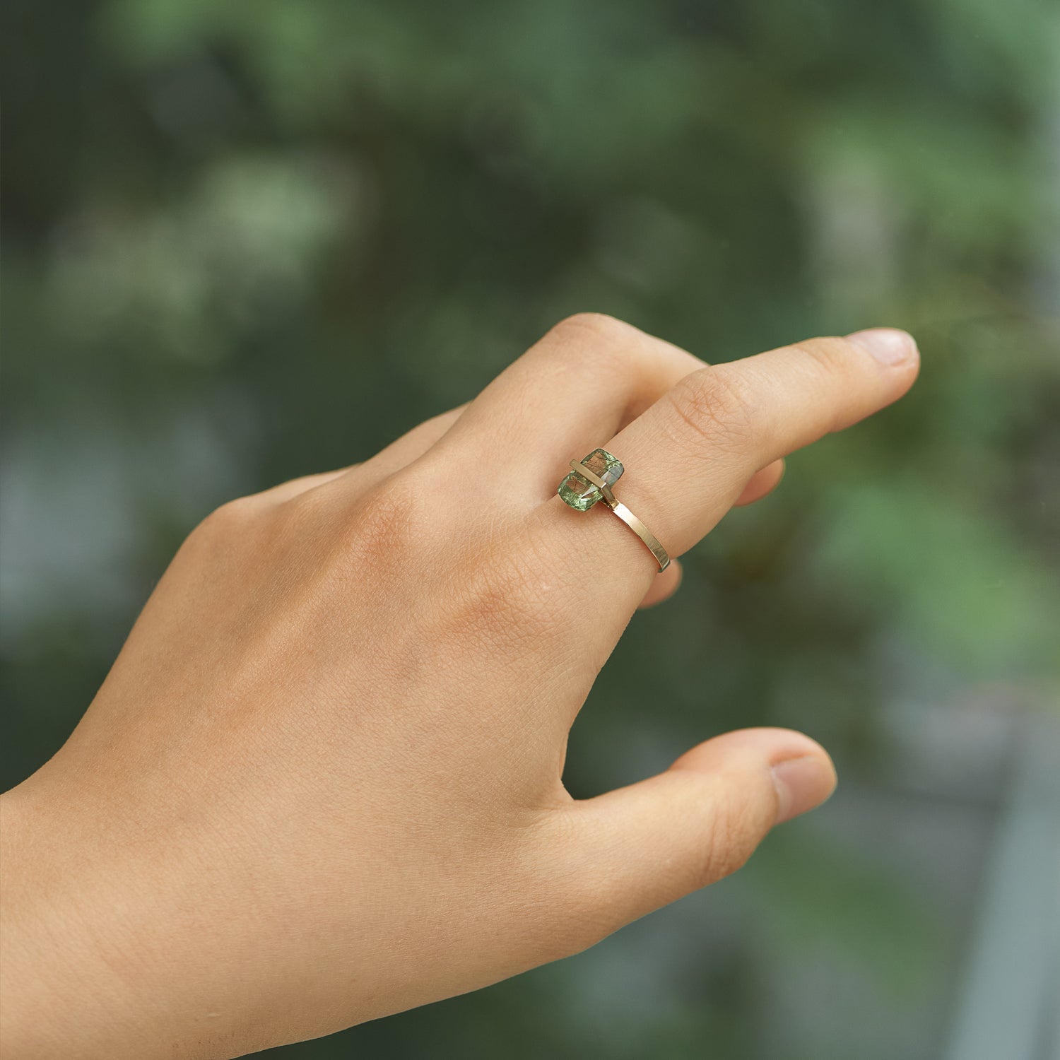 BAND RING RUTIL PERIDOT#3917