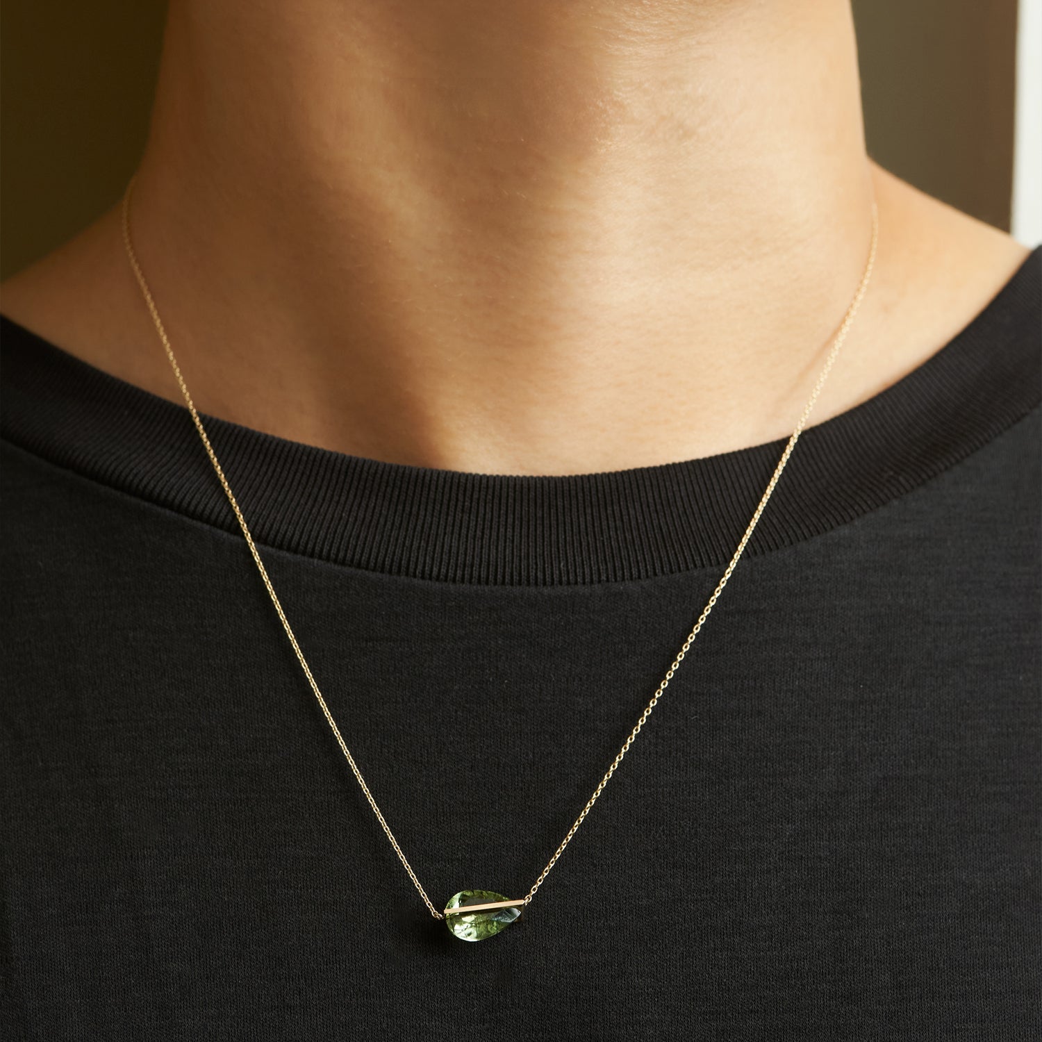BAND NECKLACE RUTIL PERIDOT#3923