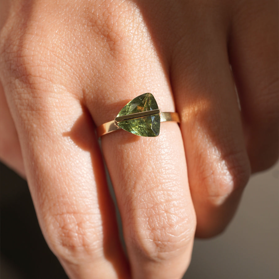 BAND RING RUTIL PERIDOT#3844
