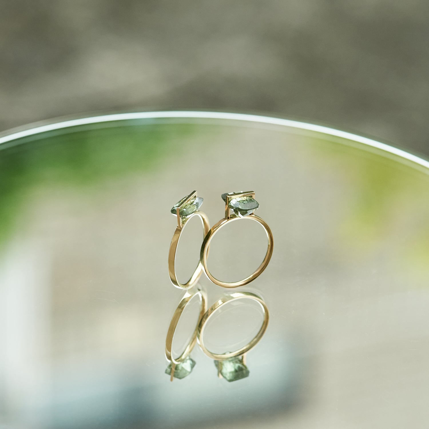 BAND RING RUTIL PERIDOT#3914