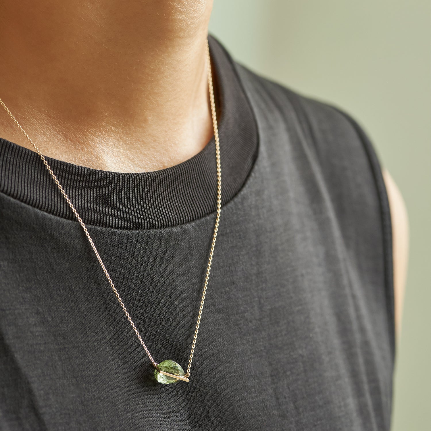BAND NECKLACE RUTIL PERIDOT#3923