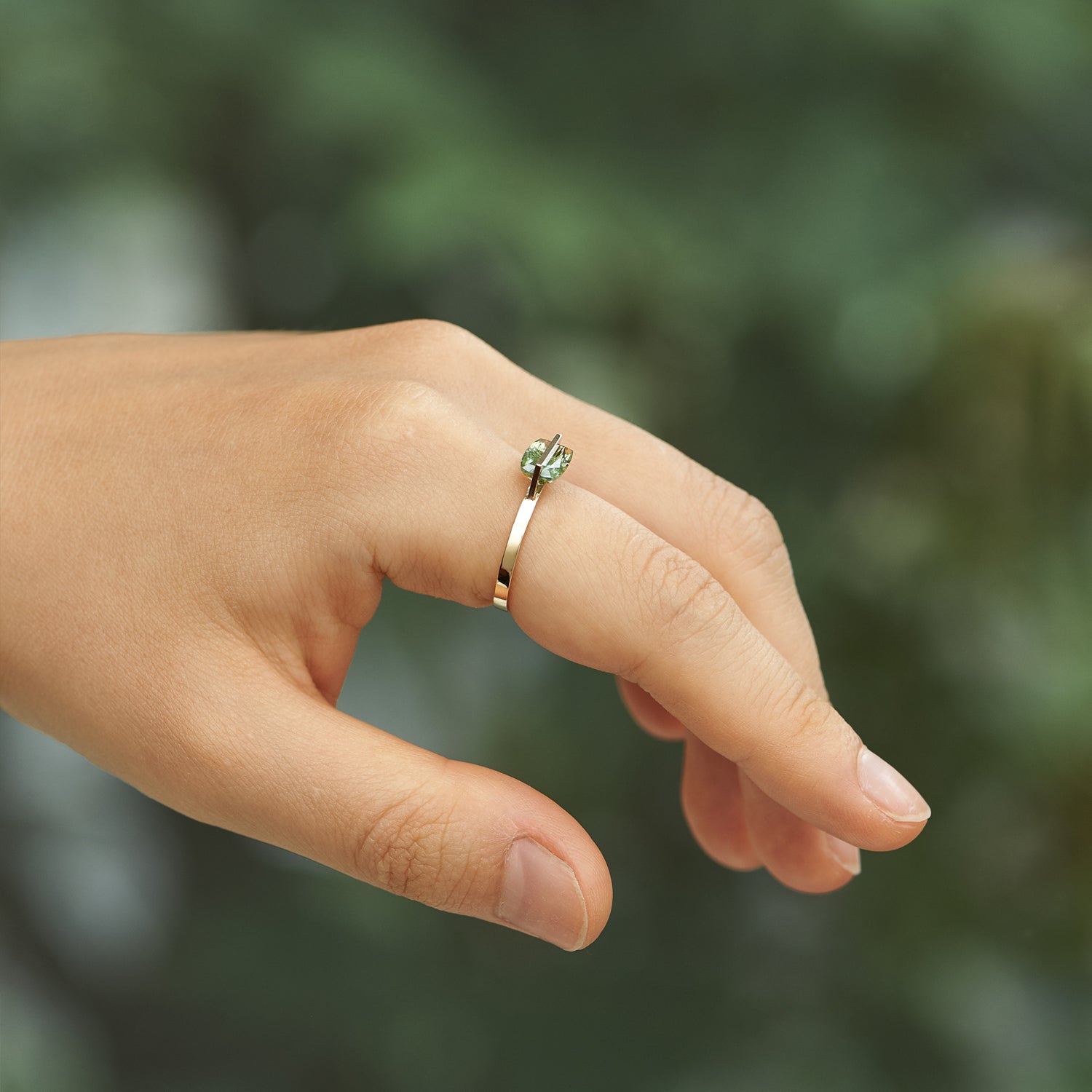 BAND RING RUTIL PERIDOT#3914