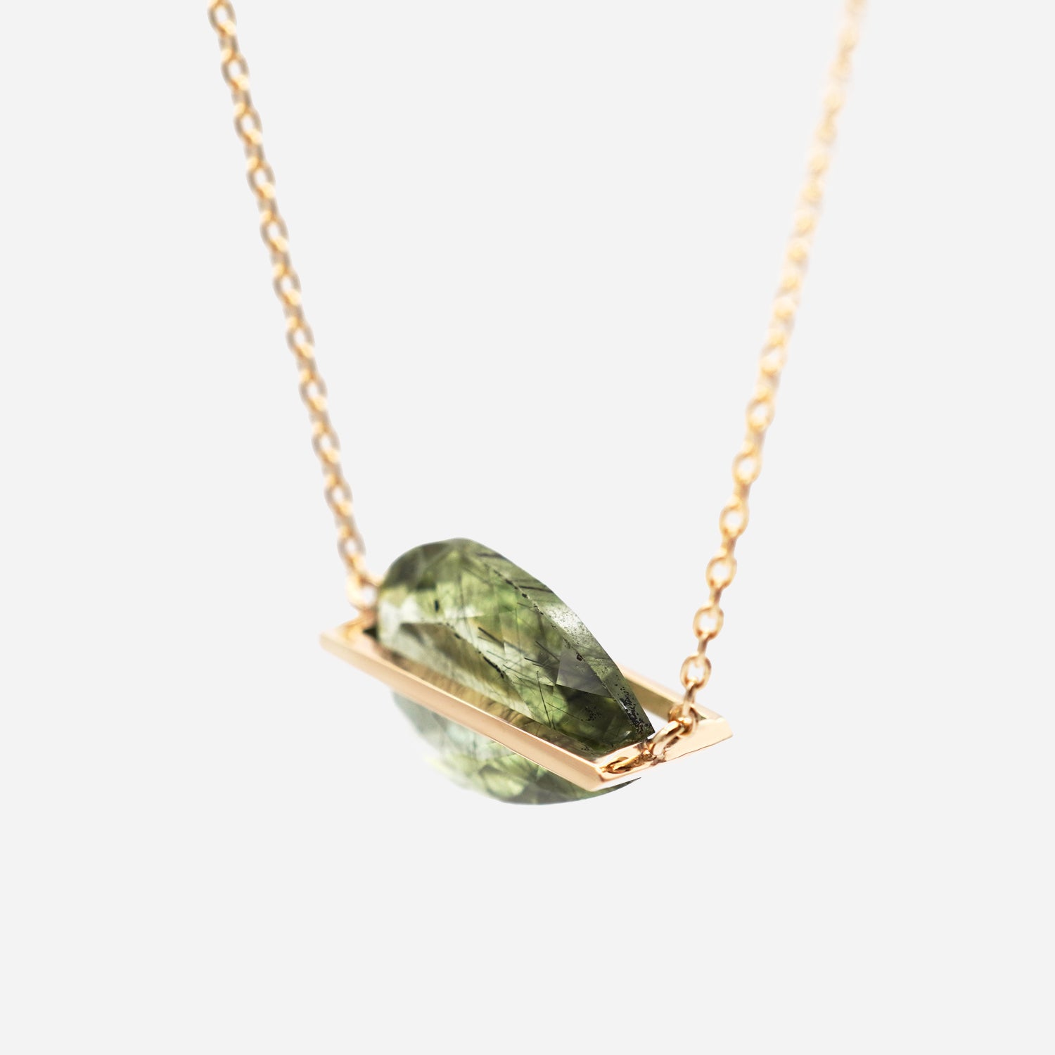 BAND NECKLACE RUTIL PERIDOT#3923