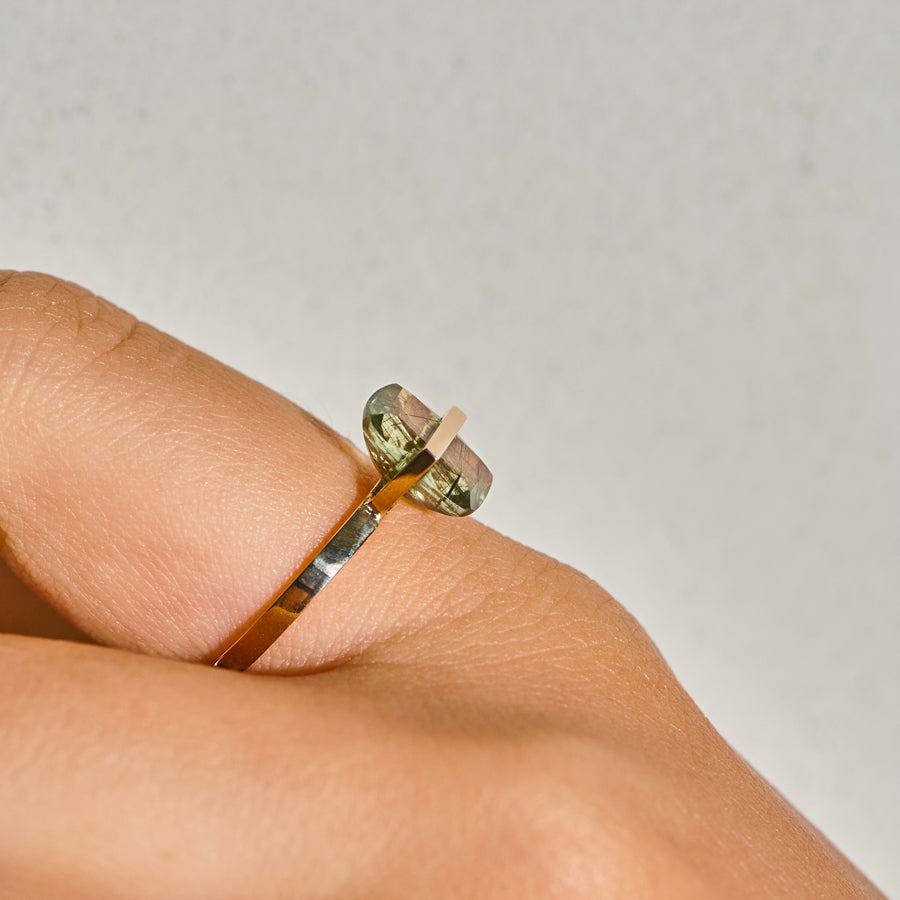 BAND RING RUTIL PERIDOT#3917