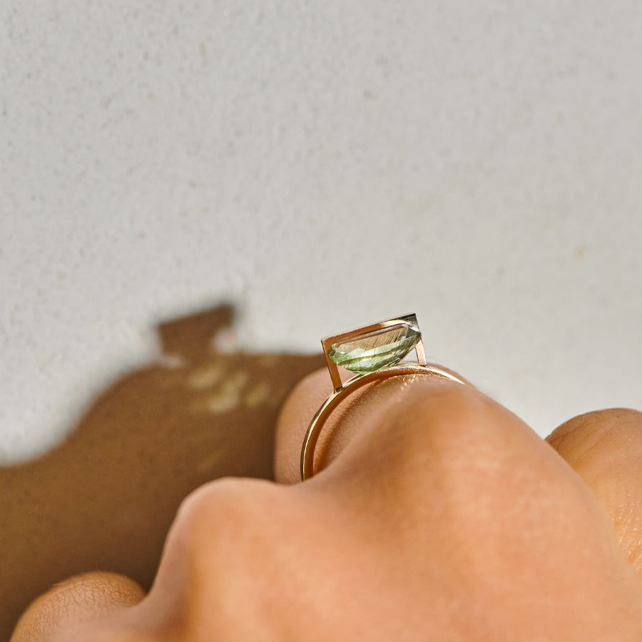 BAND RING RUTIL PERIDOT#3914