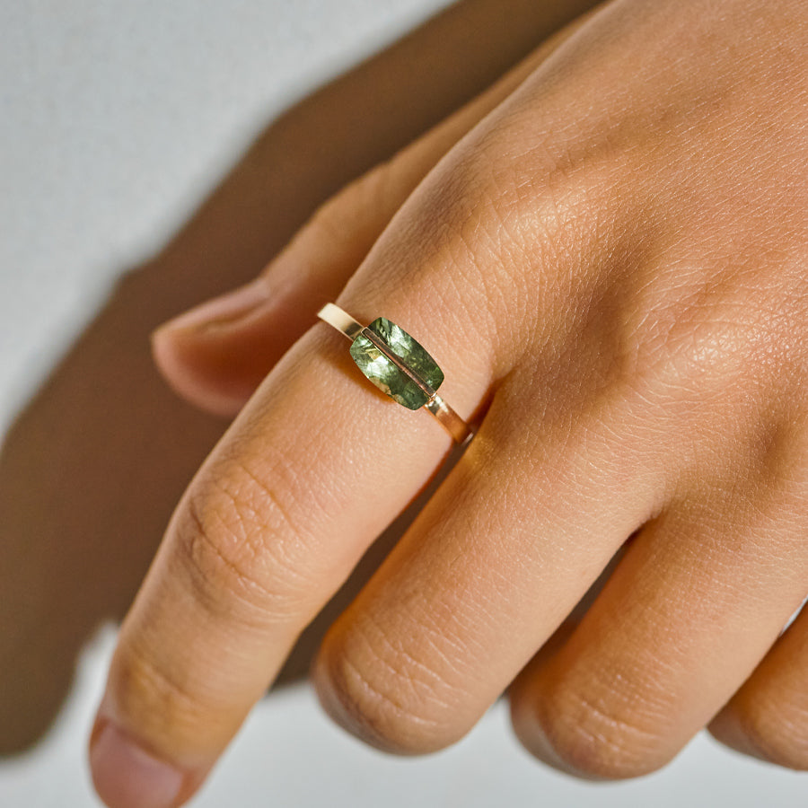 BAND RING RUTIL PERIDOT#3914