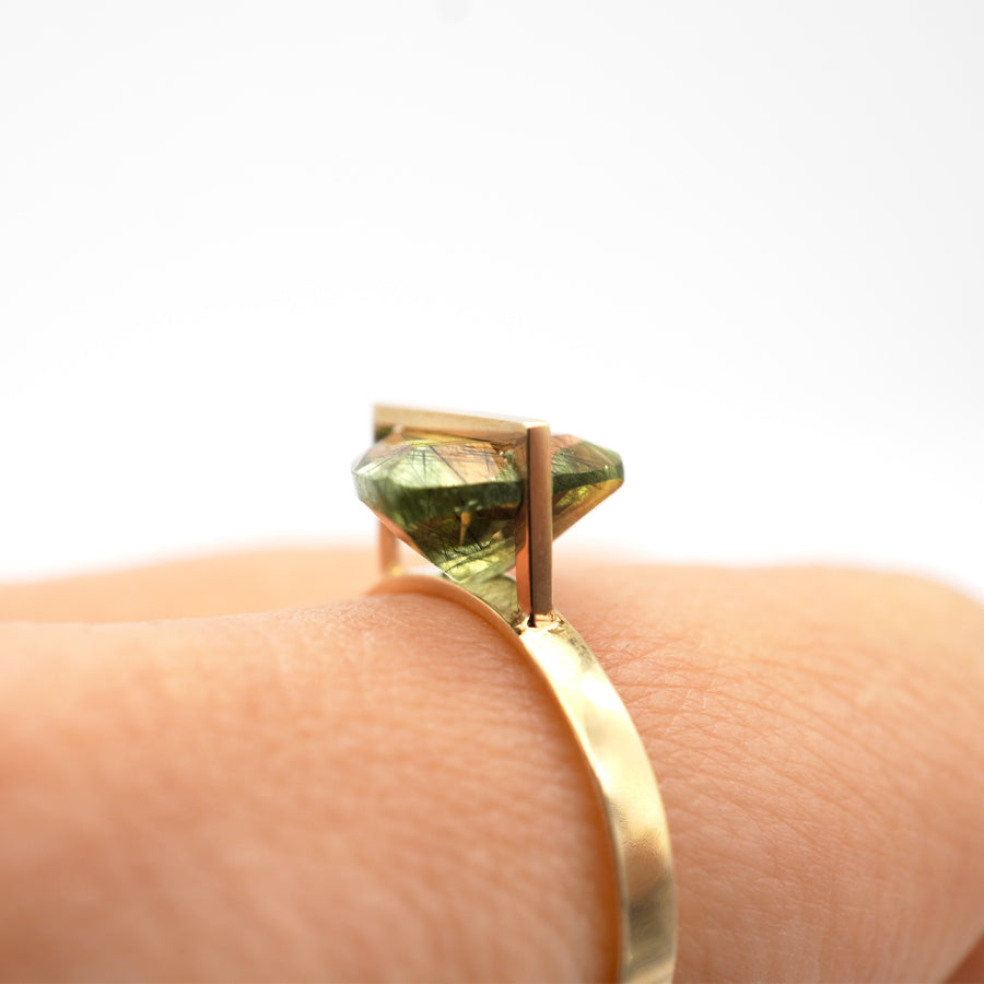 BAND RING RUTIL PERIDOT#3844
