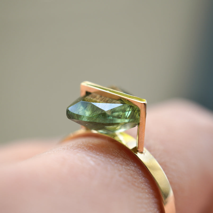 BAND RING RUTIL PERIDOT#3844